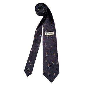 ARCURI Blue Golf Silk Tie ITALY 62"/ 3.2" EC